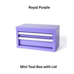 Groz Mini Tool Box with Lid Royal Purple