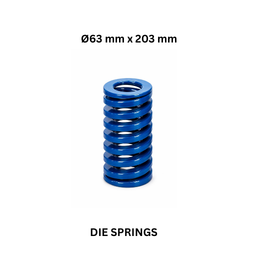Die Springs Blue - Ø63 mm x 203 mm