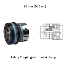 KBK Safety Coupling with collet clamp - 10 mm (5-10 nm)
