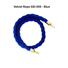 GoSafe Road Safety Product Velvet Rope GSI-245 - Blue