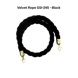 GoSafe Road Safety Product Velvet Rope GSI-245 - Black