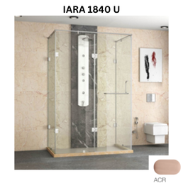 Jaquar IARA 1840-U - 4 Part U Shaped shower enclosure - 2001 x 2400 mm - Antique Chrome