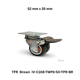 Supo Poly TPR Brown IV-C108-TWPK-50-TPR-BR - 52 mm x 35 mm