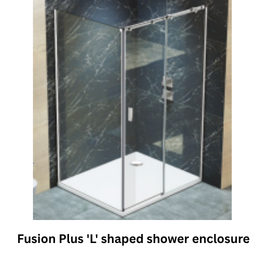 Jaguar Fusion Plus 'L' shaped shower enclosure - 1200 mm x 900 mm