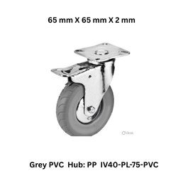 Supo Poly Grey PVC Hub: PP IV40-PL-75-PVC - 65 mm X 65 mm X 2 mm