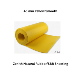 Zenith Natural Rubber/SBR Sheeting - 45 mm Yellow Smooth