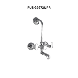 Jaquar Wall Mixer with Provision for Overhead Shower with 115mm Long Bend Pipe on Upper Side, Connecting Legs & Wall Flanges