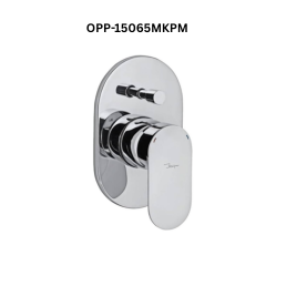 Jaquar Single Lever Exposed Parts Kit of Diverter consisting of Operating Lever, Cartridge Sleeve, Wall Flange (with Seals), Button Assembly Sleeve & Button Cap (Compatible with ALD-065M)