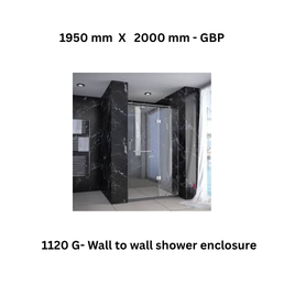 Jaquar 1120 G- Wall to wall shower enclosure - 1950 mm X 2000 mm - GBP
