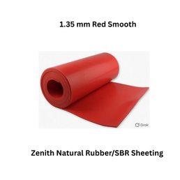 Zenith Natural Rubber/SBR Sheeting - 1.35 mm Red Smooth
