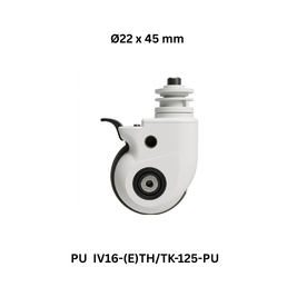 Supo Poly PU IV16-(E)TH/TK-125-PU - Ø22 x 45 mm