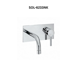 Jaquar Exposed Part Kit of Single Lever Basin Mixer Wall Mounted consisting of Operating Lever, Cartridge Sleeve, Wall Flange, Nipple & Spout