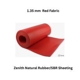 Zenith Natural Rubber/SBR Sheeting - 1.35 mm Red Fabric