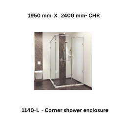Jaquar 1140-L - Corner shower enclosure - 1950 mm X 2400 mm- CHR