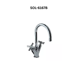 Jaquar Central Hole Basin Mixer without Popup Waste System with 450mm Long Braided Hoses (15mm Cartridge Size) Also available