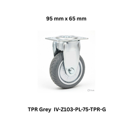 Supo Poly TPR Grey IV-Z103-PL-75-TPR-G - 95 mm x 65 mm
