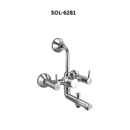 Jaquar Wall Mixer 3-in-1 System with Provision for both Hand Shower and Overhead Shower Complete with 115mm Long Bend Pipe, Connecting Legs & Wall Flange (without Hand & Overhead Shower)