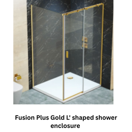 Jaguar Fusion Plus Gold L' shaped shower enclosure - 1200 mm x 800 mm