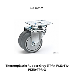 Supo Poly Thermoplastic Rubber Grey (TPR) IV33-TW-PK50-TPR-G - 6.3 mmm