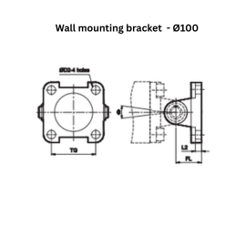 Janatics Pneumatic Wall mounting bracket - Ø100