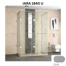 Jaquar IARA 1840-U - 4 Part U Shaped shower enclosure - 2401 x 2800 mm - Chrome
