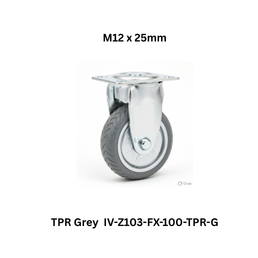 Supo Poly TPR Grey IV-Z103-FX-100-TPR-G - 78 mm x 45 mm