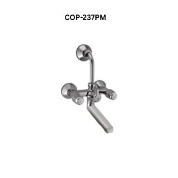 Jaquar Wall Mixer with Provision for Overhead Shower with 115mm Long Bend Pipe on Upper Side, Connecting Legs & Wall Flanges