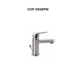 Jaquar Single Lever Basin Mixer with Popup Waste with 450mm Long Braided Hoses