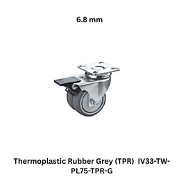 Supo Poly Thermoplastic Rubber Grey (TPR) IV33-TW-PL75-TPR-G - 6.8 mm