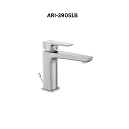Jaquar Single Lever Basin Mixer with Popup Waste and 450mm Long Braided Hoses