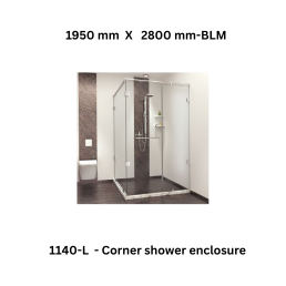 Jaquar 1140-L - Corner shower enclosure - 1950 mm X 2800 mm-BLM