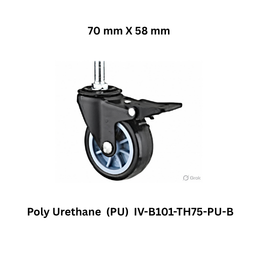 Supo Poly Poly Urethane (PU) IV-B101-TH75-PU-B - 70 mm X 58 mm