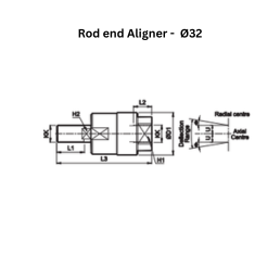Janatics Pneumatic Rod end Aligner - Ø32
