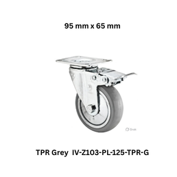 Supo Poly TPR Grey IV-Z103-PL-125-TPR-G - 95 mm x 65 mm