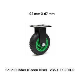 Supo Poly Solid Rubber Green Disc Caster Wheel - IV35-1-FX-200-R - 92 mm X 67 mm