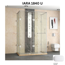 Jaquar IARA 1840-U - 4 Part U Shaped shower enclosure - 2801 x 3200 mm - Stainless Steel Finish