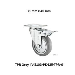 Supo Poly TPR Grey IV-Z103-PK-125-TPR-G - 71 mm x 45 mm