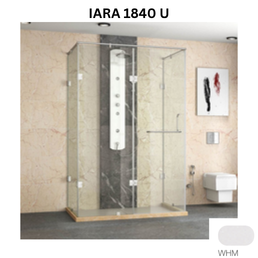 Jaquar IARA 1840-U - 4 Part U Shaped shower enclosure - 2801 x 3200 mm - White Matt