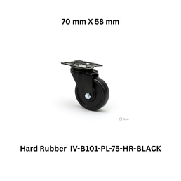 Supo Poly Hard Rubber IV-B101-PL-75-HR-BLACK - 70 mm X 58 mm