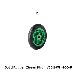 Supo Poly Solid Rubber Green Disc Caster Wheel - IV35-1-WH-200-R - 11 mm