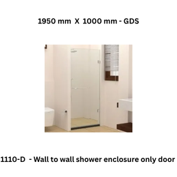 Jaquar 1110-D - Wall to wall shower enclosure only door - 1950 mm X 1000 mm - GDS