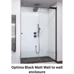 Jaguar Optima Black Matt Wall to wall enclosure - 1500 mm - 2000 mm