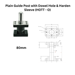 Shree Ganesh Enterprises Plain Guide Post with Dowel Hole & Harden Sleeve (HOTT - O) 80mm