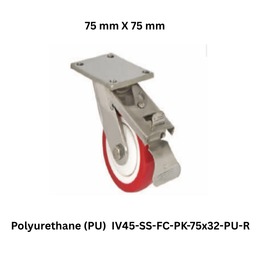 Supo Poly Polyurethane (PU) IV45-SS-FC-PK-75x32-PU-R - 75 mm X 75 mm