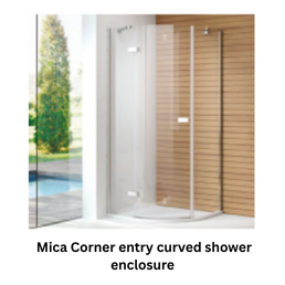 Jaguar Mica Corner entry curved shower enclosure - 1000 mm x 1000 mm