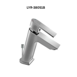 Jaquar Single Lever Basin Mixer with Popup Waste and 450mm Long Braided Hoses