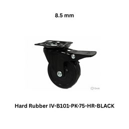 Supo Poly Hard Rubber IV-B101-PK-75-HR-BLACK - 8.5 mm