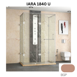 Jaquar IARA 1840-U - 4 Part U Shaped shower enclosure - 2801 x 3200 mm - Black Gold PVD