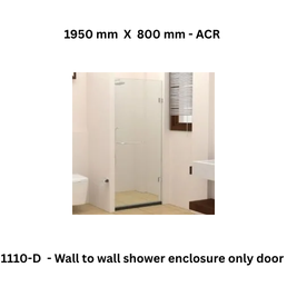 Jaquar 1110-D - Wall to wall shower enclosure only door - 1950 mm X 800 mm - ACR