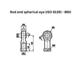 Janatics Pneumatic Rod end spherical eye (ISO 8139) - Ø80